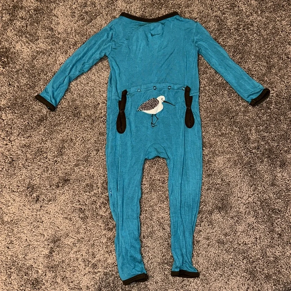 Babyboy 18/24m posh peanut & kickee pants bamboo footie romper top bundle